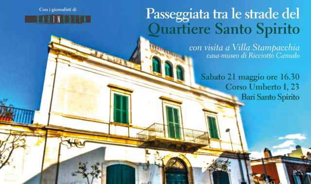 Bari, 21 maggio: passeggiata a Santo Spirito con visita alla casa-museo di Ricciotto Canudo